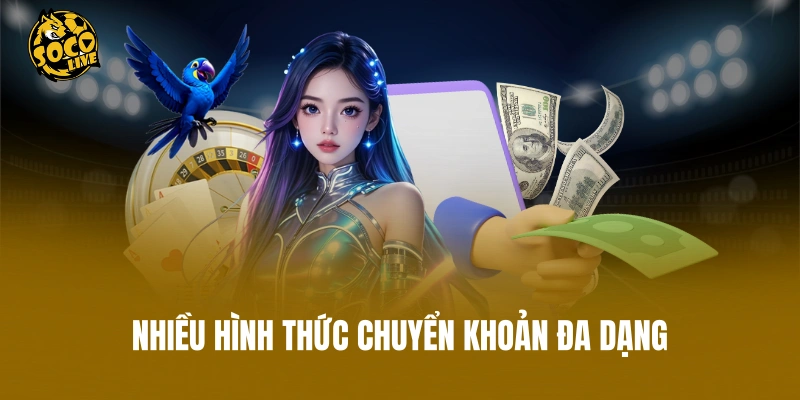 Nhiều hình thức chuyển khoản đa dạng